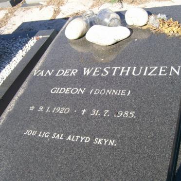 WESTHUIZEN Gideon, van der 1920-1985