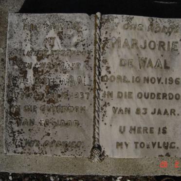 WAAL Isaac, de -1937 &amp; Marjorie -1960