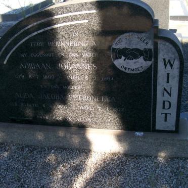 WINDT Adriaan Johannes 1899-1967 &amp; Alida Jacoba Petronella CLOETE 1897-1972