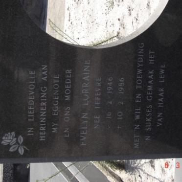 WATNEY Evelyn Lorraine nee LEFEVRE 1946-1986