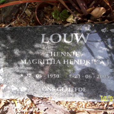 LOUW Magritha Hendrika J. 1950-2005