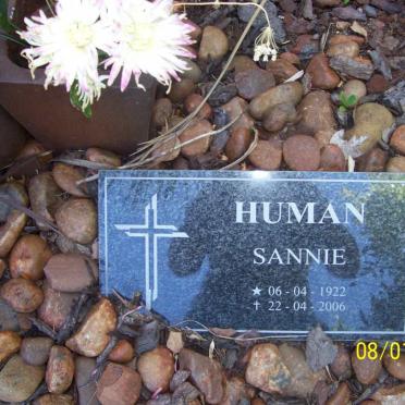 HUMAN Sannie 1922-2006