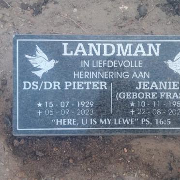 LANDMAN Pieter 1929-2023 & Jeanie FRASER 1955-2023