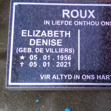 ROUX Elizabeth Denise nee DE VILLIERS 1956-2021