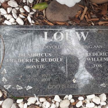 LOUW Hendricus Frederick Rudolf 1921-2005 &amp; Frederick Willem 1930-2014