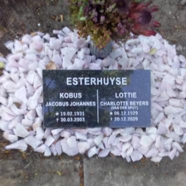 ESTERHUYSE Jacobus Johannes 1931-2003 &amp; Charlotte Beyers VAN DER SPUY 1929-2020