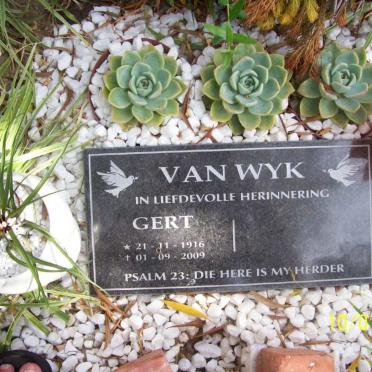 WYK Gert, van 1916-2009