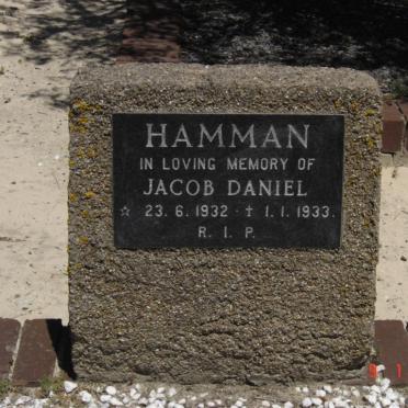 HAMMAN Jacob Daniel 1932-1933