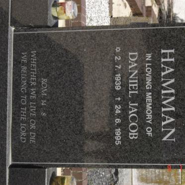 HAMMAN Daniel Jacob 1939-1995