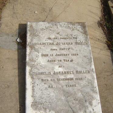 MULLER Cornelis Johannes -1935 &amp; Margaretha Johanna SMUTS -1929