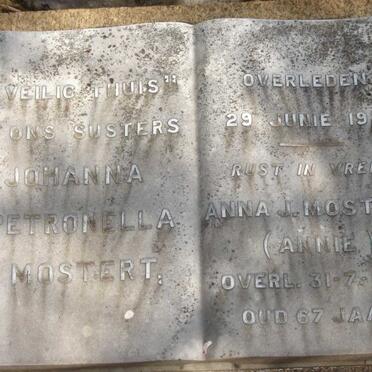 MOSTERT Johanna Petronella -1929 :: MOSTERT Anna J. -1931