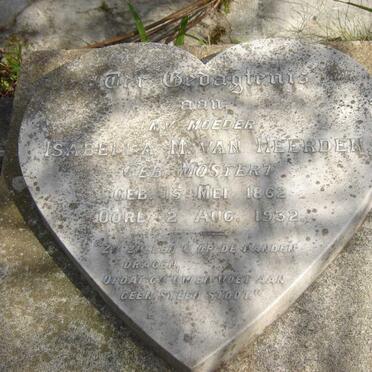 HEERDEN Isabella M., van nee MOSTERT 1862-1932