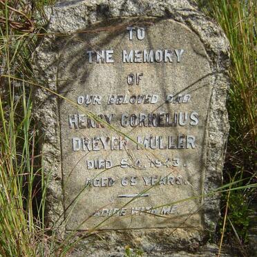 MULLER Henry Cornelius Dreyer  -1943