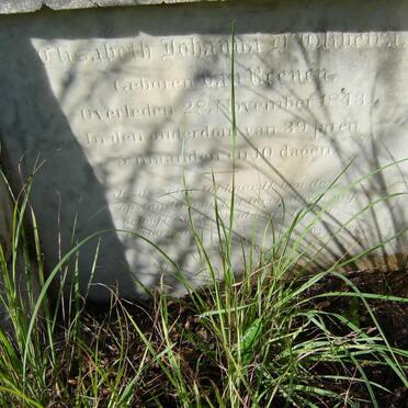 D'OLIVEIRA Elisabeth Johanna née VAN REENEN -1843