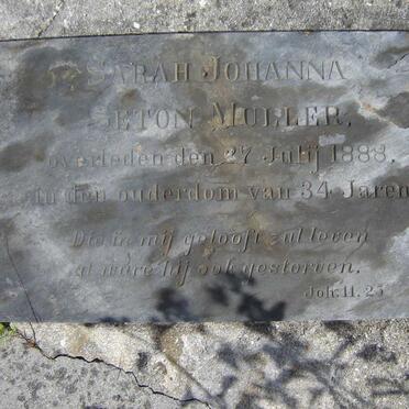 MULLER Sarah Johanna Seton -1888