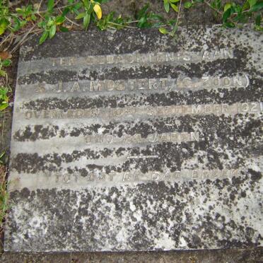 MOSTERT S.J.A. -1921