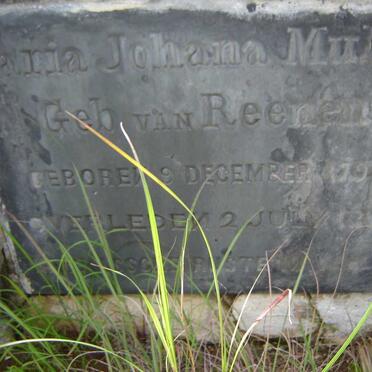 MULLER Maria Johanna nee VAN REENEN 1798-18??