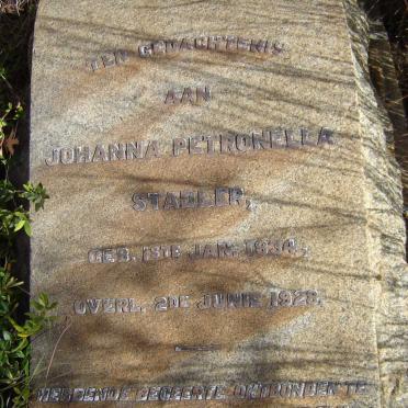 STADLER Johanna Petronella 1834-1928