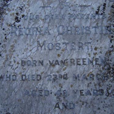 MOSTERT Sybrand Jacobus -1923 &amp; Regina Christina VAN REENEN -1902