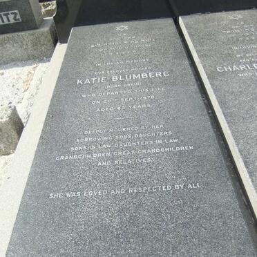 BLUMBERG Charles -1950 &amp; Katie -1970