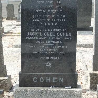 COHEN Jack Lionel -1963