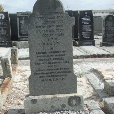 COHEN Esther -1927