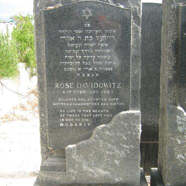 DAVIDOWITZ Rose -1962