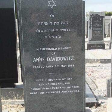 DAVIDOWITZ Anne -1969