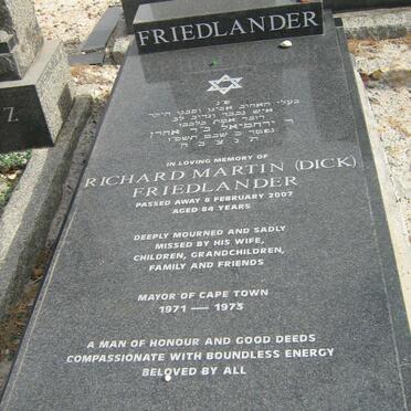 FRIEDLANDER Richard Martin -2007