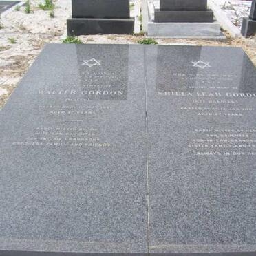 GORDON  Walter &amp; Sheila Leah