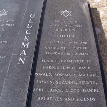 GLUCKMAN Harold 1917-2008 &amp; Sheila 1925-2001