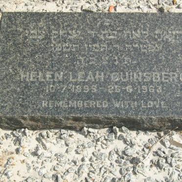 GUINSBERG Helen Leah 1895-1963