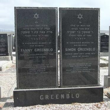 GREENBLO Simon -1975 &amp; Fanny -1968