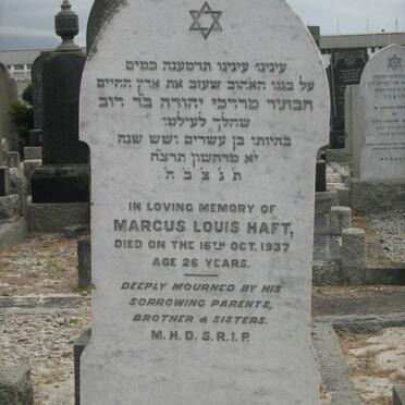 HAFT Marcus Louis -1937