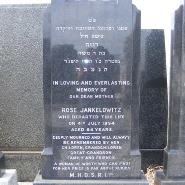 JANKELOWITZ Rose -1994
