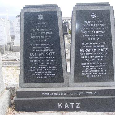 KATZ Abraham -1959 &amp; Cuttah -1947