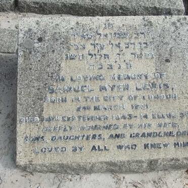 LEWIS Samuel Myer 1861-1943