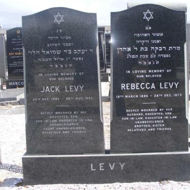 LEVY Jack 1895-1985 &amp; Rebecca 1896-1972