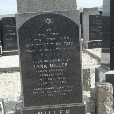 MILLER Lena nee SHARGEY -1963