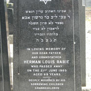 RABIE Herman Louis -1965