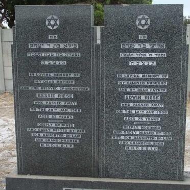 RIESE Edwin -1956 &amp; Bessie -1968