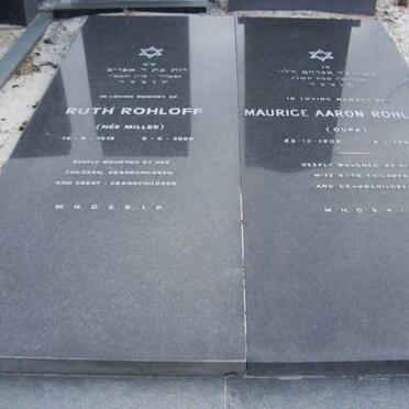 ROHLOFF Maurice Aaron &amp; Ruth MILLER