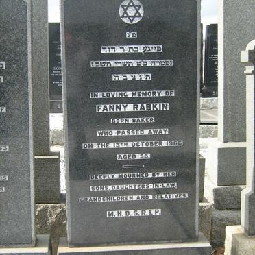 RABKIN Fanny nee BAKER -1966