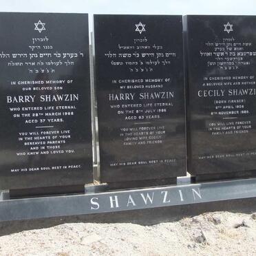 SHAWZIN Harry -1986 &amp; Cecily FIRKSER 1905-1989 :: SHAWZIN Barry -1968