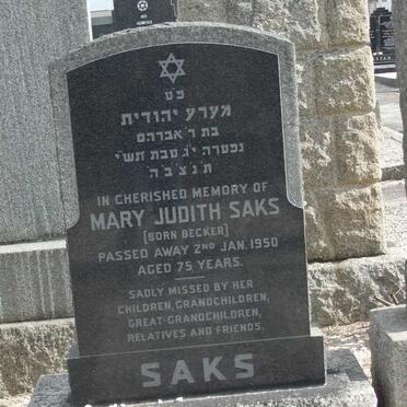 SAKS Mary Judith BECKER -1950