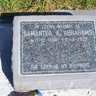 ABRAHAMS Samantha A. 1984-2002