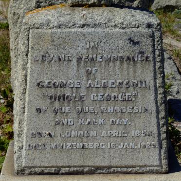 ALDERSON George 1858-1929