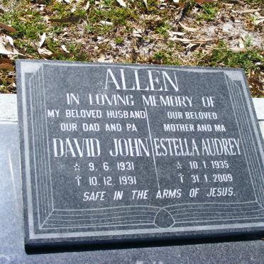 ALLEN David John 1931-1991 &amp; Estella Audrey 1935-2009