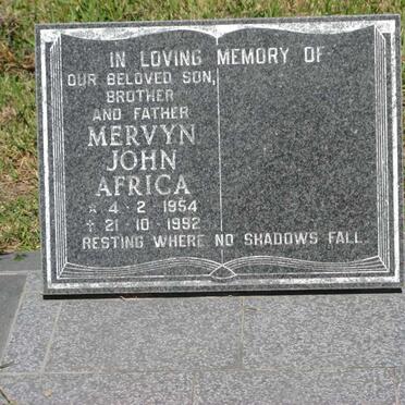 AFRICA Mervyn John 1954-1992