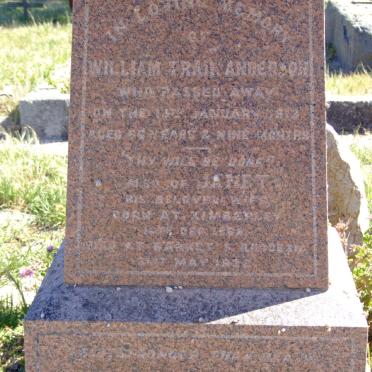 ANDERSON William Train -1913 &amp; Janet -1922